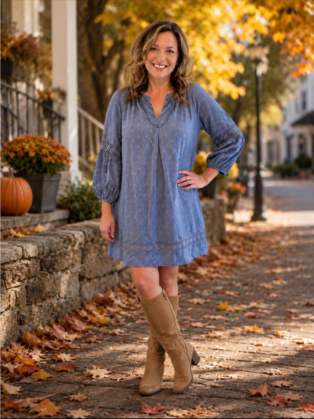 Crown & Ivy Chambray Dress